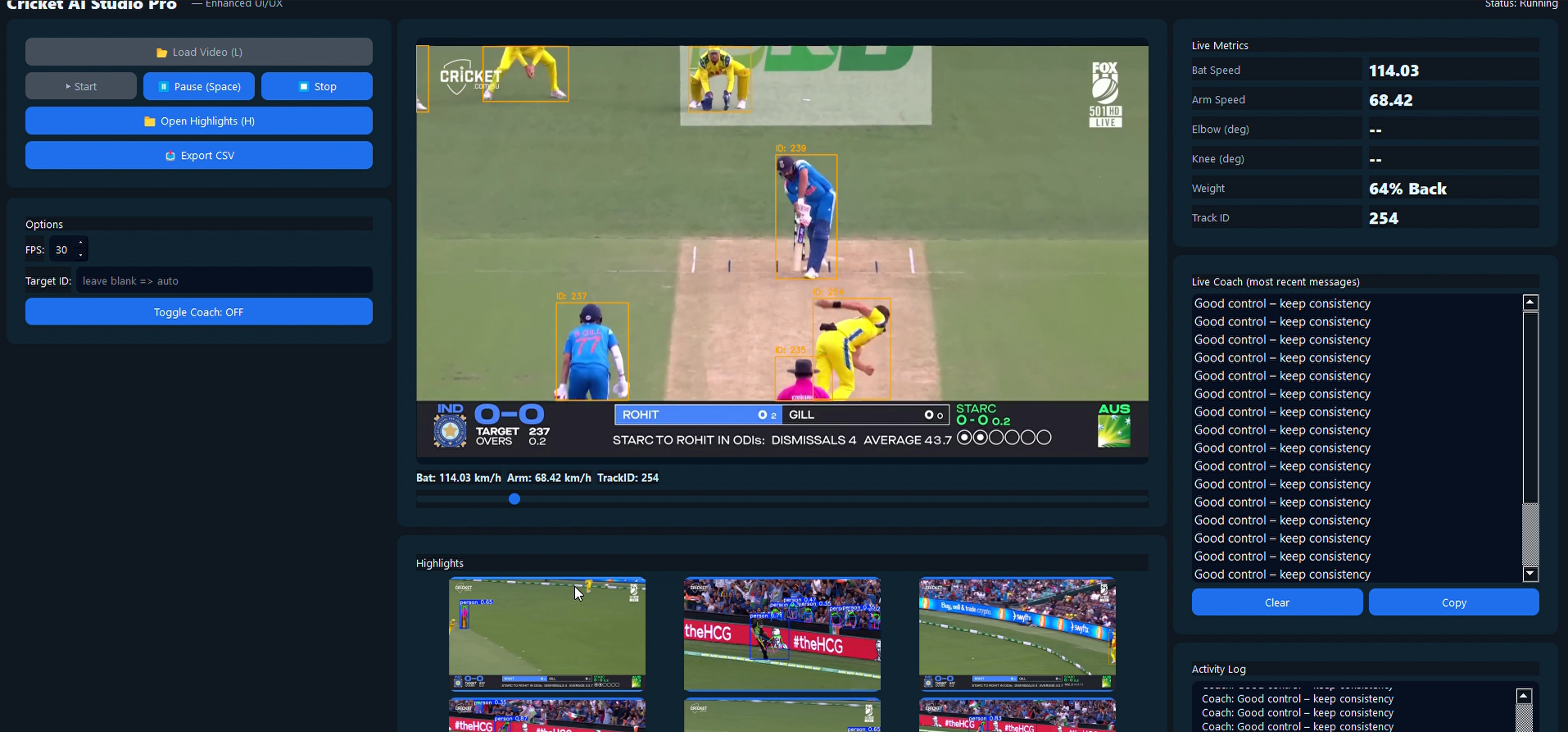 Cricket AI Studio Pro – Real-Time Cricket Analytics