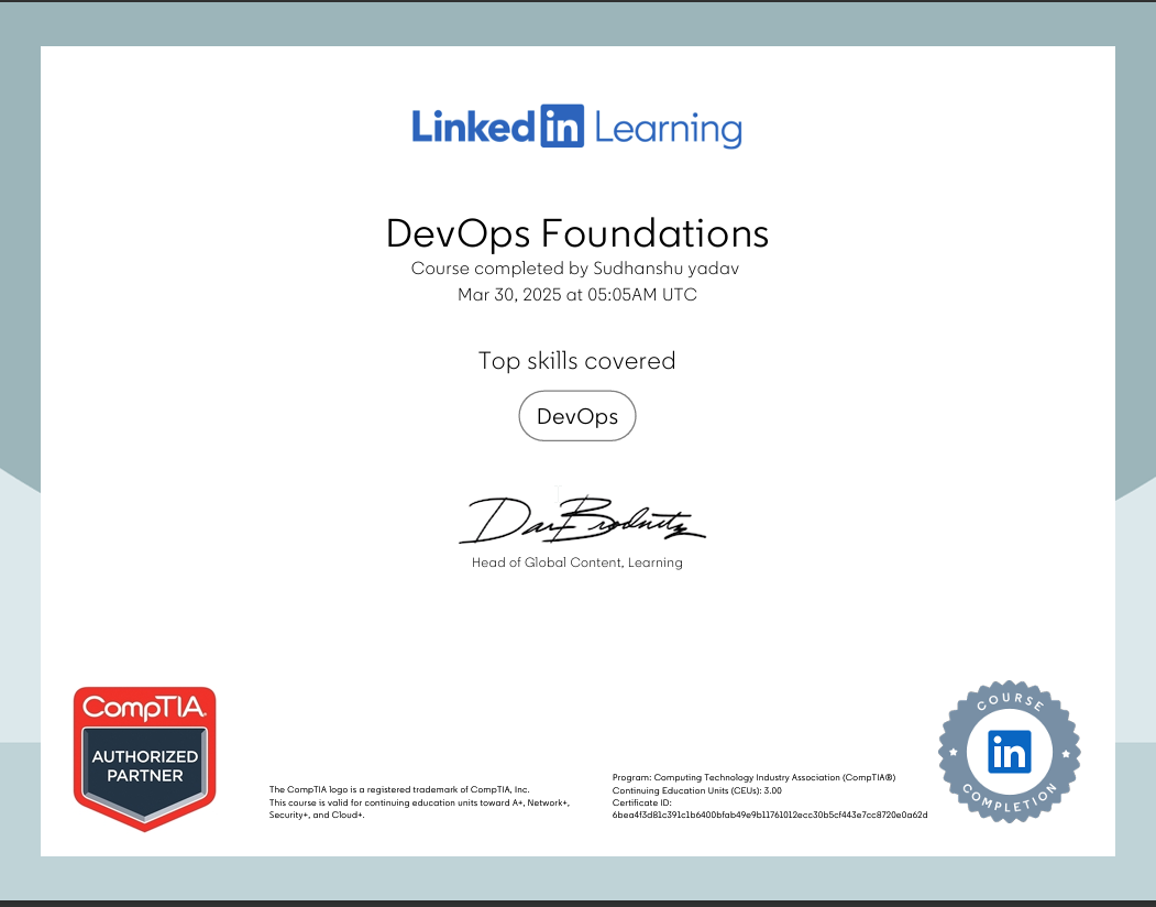DevOpsFountation certificate